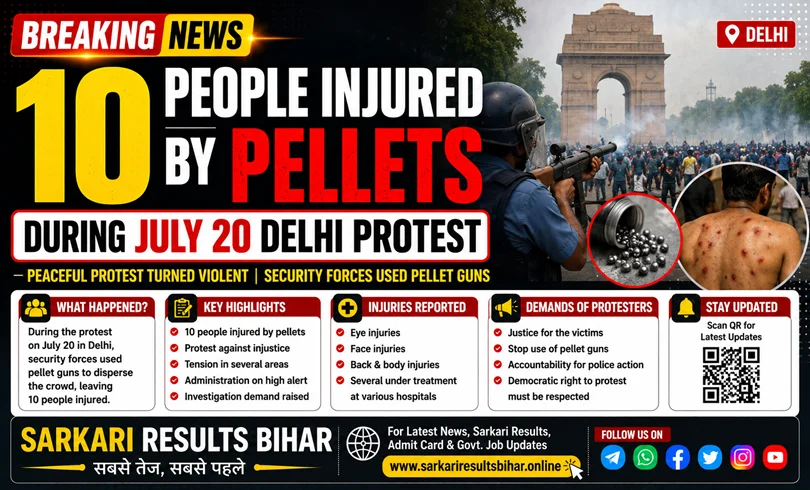 at least 10 people injured by pellets july 20 delhi protest rti response