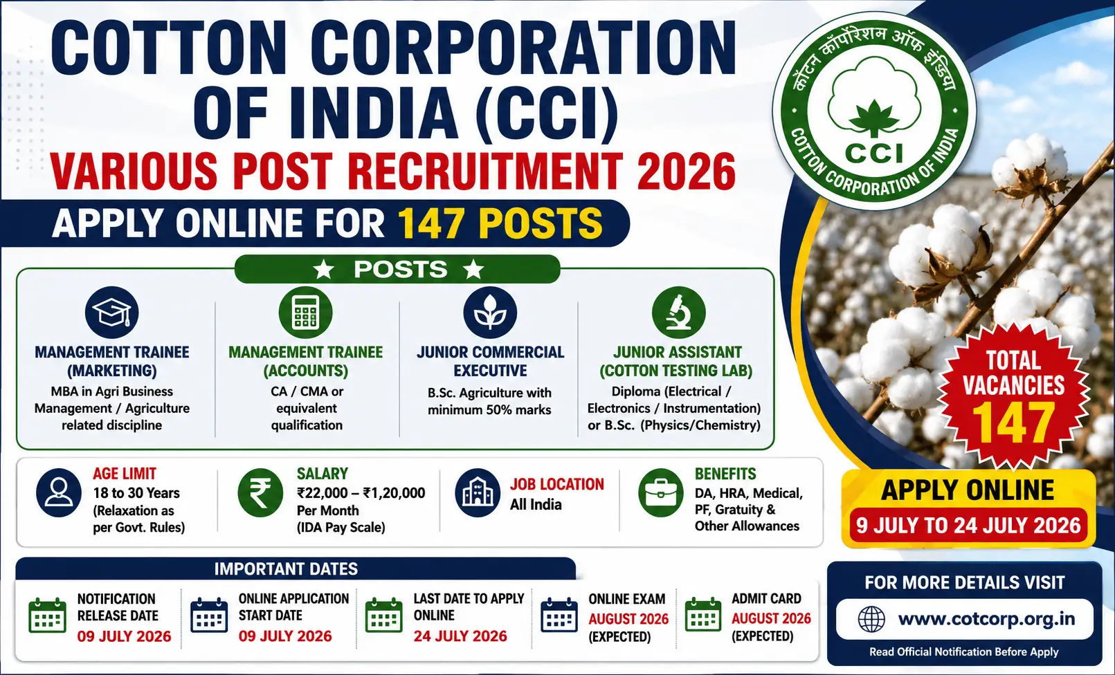 cotton-corporation-of-india-cci-various-post-recruitment-2026