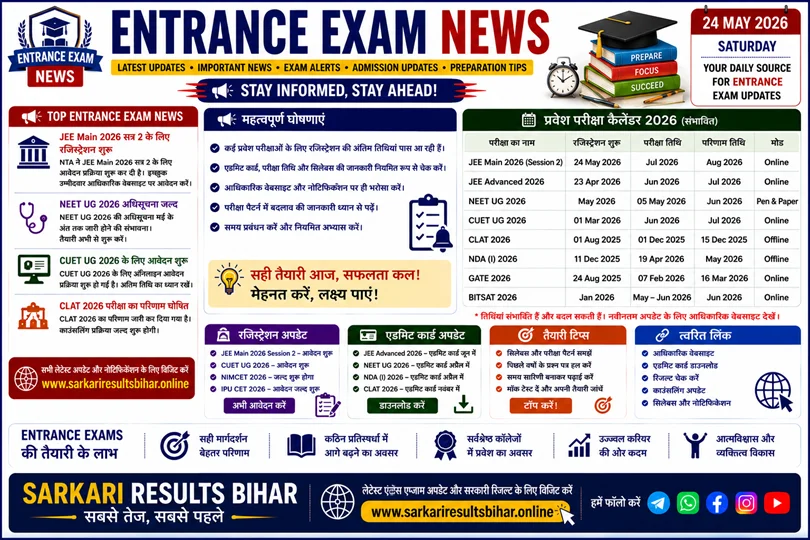 entrance exam news 2026