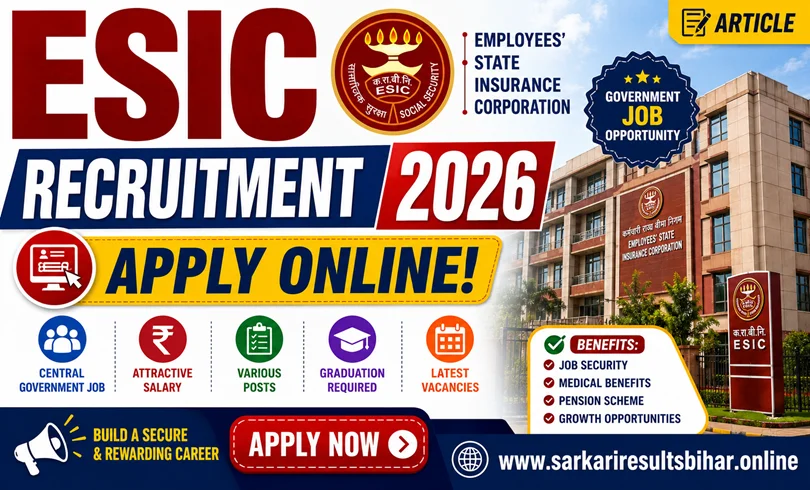 esic recruitment 2026 apply online