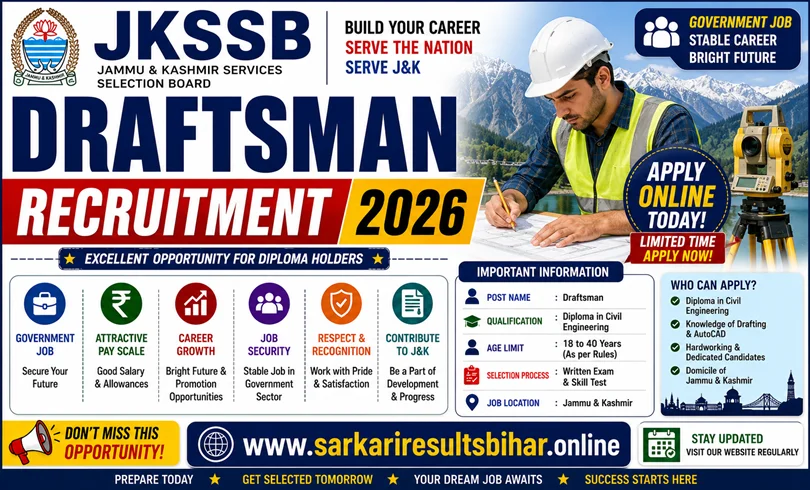 jkssb draftsman recruitment 2026 apply online