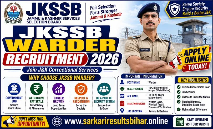 jkssb warder recruitment 2026 apply online