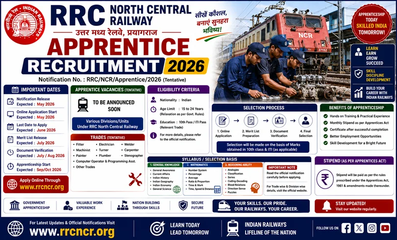 rrc north central railway apprentice vacancy 2026