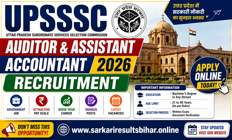 upsssc auditor and assistant accountant recruitment 2026 apply online